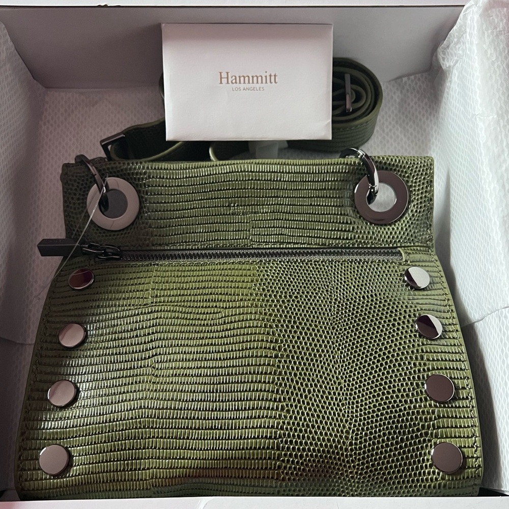 Hammitt Tony SML Crossbody in Bistro Green Snake
